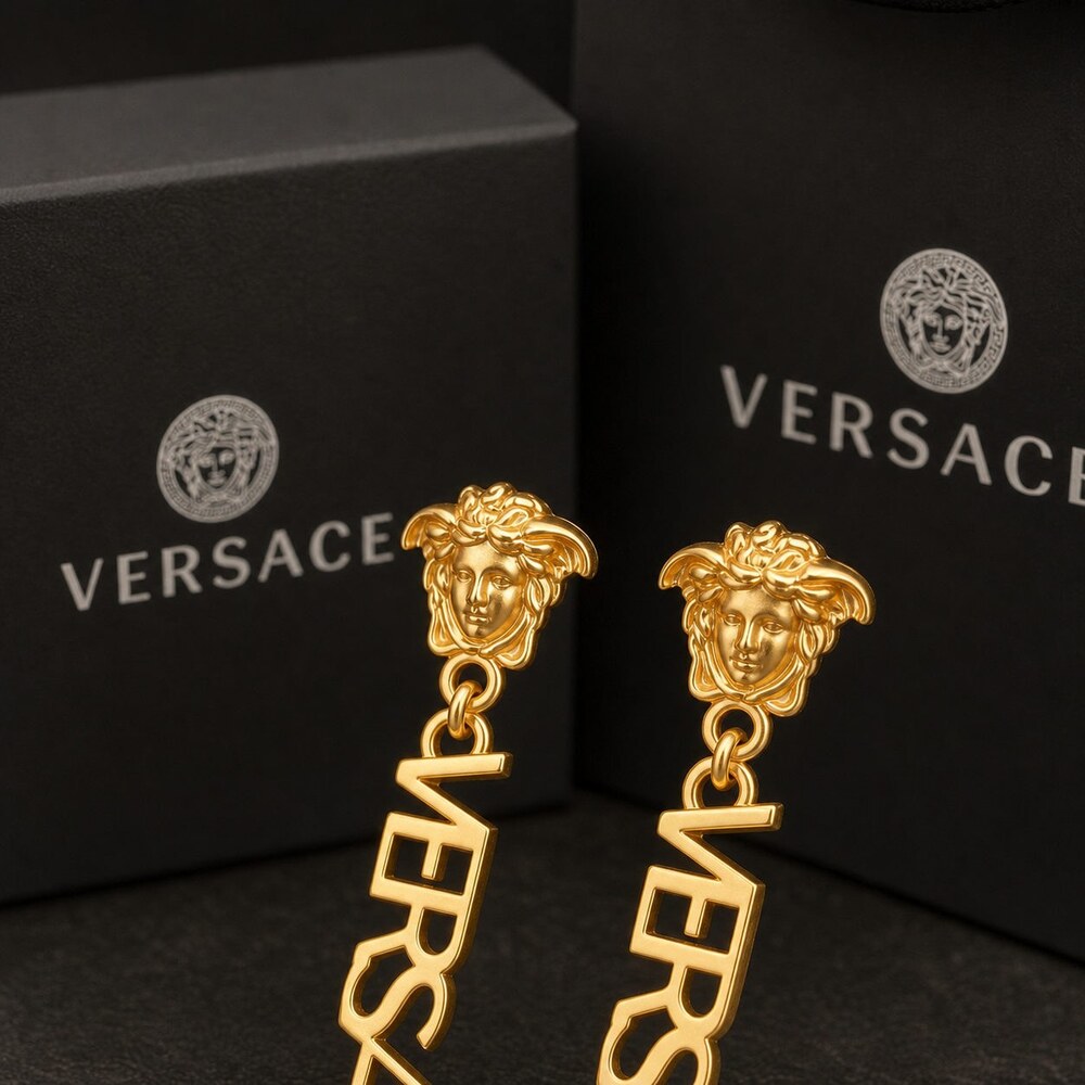 Versace Bold Statement Earrings Style 6 | New with Box - Picture 3 of 9